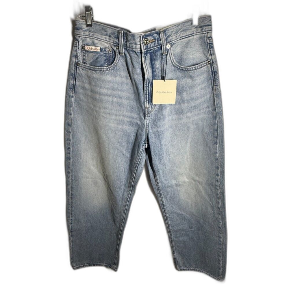 Calvin Klein Jeans Women’s Barrel Jeans W30 High Rise Loose Fit Light Wash